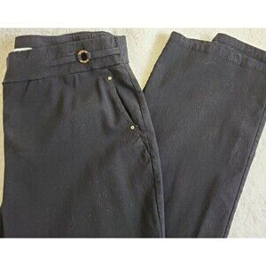 89th & Madison Women's Black Pull On Casual/Dress Pants w/Elastic Waist, Size L